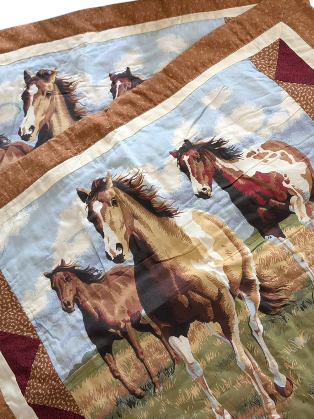 Running Horses Scenic Pillow Shams